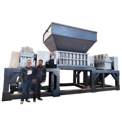 Macchina di triturazione a doppio albero di rifiuti elettronici di plastica di rifiuti metallici con potenza di 15 kW