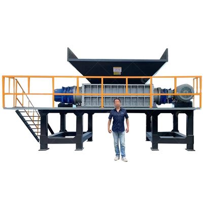 Rompitore a doppio albero ad alta potenza da 15000 W per rifiuti domestici con lame 9CrSi/D2/SKD-11