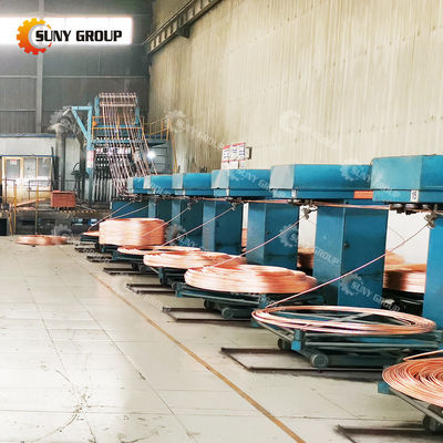12000T/anno Linea di produzione di fusione continua di barre di rame per l'elettroestrazione del rame