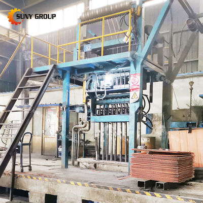 12000T/anno Linea di produzione di fusione continua di barre di rame per l'elettroestrazione del rame