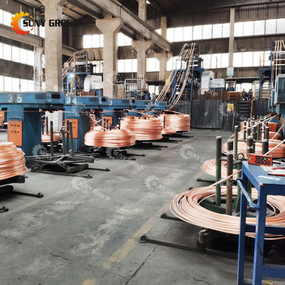 12000T/anno Linea di produzione di fusione continua di barre di rame per l'elettroestrazione del rame