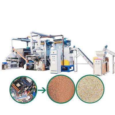 Separatore di flusso d'aria personalizzato Macchina di riciclaggio di schede PCB per polvere di rame e resina