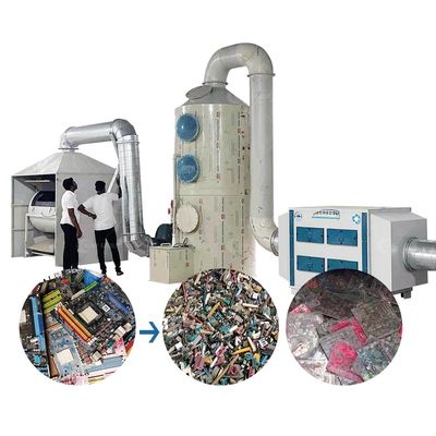 Video - Ispezione di materiale grezzo - Dismontaggio di schede di computer - Macchina per i rifiuti televisivi