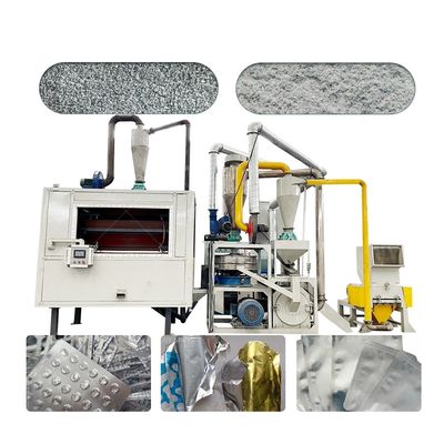 Linea di produzione di riciclaggio di pellicole di alluminio e plastica di rottami qualificati 85 kW Peso 5,8 t