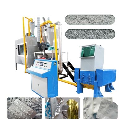 Linea di produzione di riciclaggio di pellicole di alluminio e plastica di rottami qualificati 85 kW Peso 5,8 t